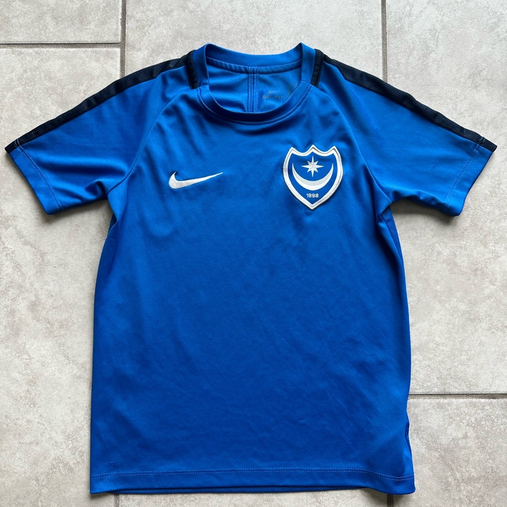 Nike Kids / Youth Blue Portsmouth Football Club Soccer Jersey - Size XS
